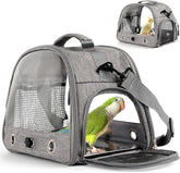 KUTKUT Upgraded Small Bird Carrier, Lightweight and Portable Travel Bird Cage with Stand and Easy Clean Tray, Bird Travel Carrier, Parrot Parakeet Carrier Travel Cage
